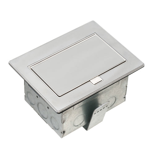 Arlington FLBT7200SS, Rectangular Steel Box With Stainless Steel Trapdoor Cover