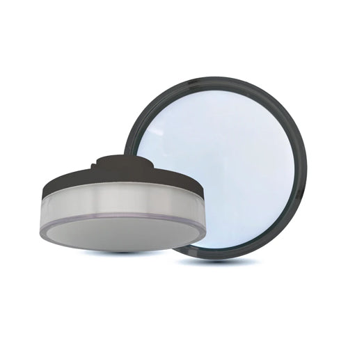 ORTECH FM2-WET-5-BK, 5" Solid-Built IP65 Weatherproof LED Flush Mount with Selectable CCT, 10W, 800 Lumens, 2700/3000/3500/4000/5000K, 120V Triac Dimming, 90CRI, Black
