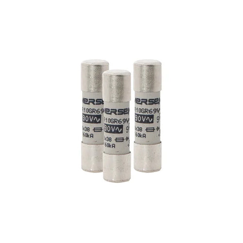 Mersen FR10GR69V1.25, High-Speed Cylindrical Fuse, Fast Acting, Size 10x38 gR, 690VAC, 1.25A