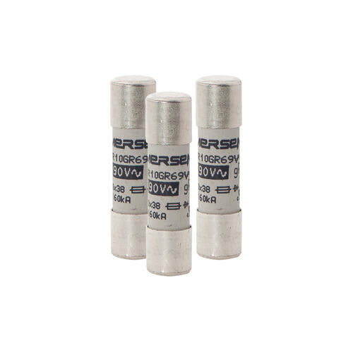 Mersen FR10GR69V2.5, High-Speed Cylindrical Fuse, Fast Acting, Size 10x38 gR, 690VAC, 2.5A