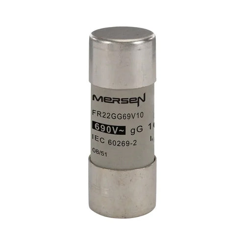 Mersen FR22GG69V10, gG Cylindrical Fuse-Links, Size 22x58mm, 690VAC/250VDC, 10A