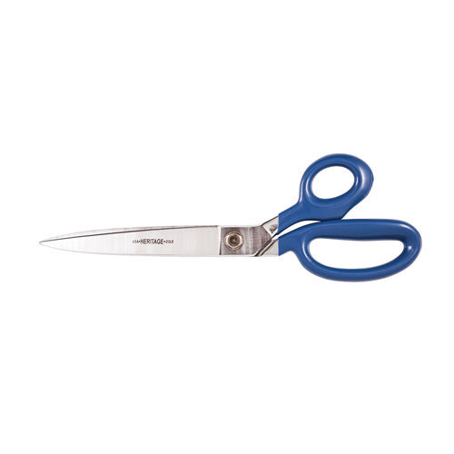 Klein Tools G212LRBLU, Bent Trimmer w/Large Ring, Coated Handles, 12-Inch