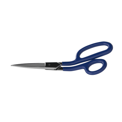 Klein Tools G718LRC, Carpet Shear w/Ring, Curved, Coated Handle, 9-Inch