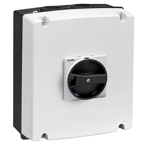 Lovato GAZ063SABUL, Three-Pole Plastic Enclosured Switch Disconnector with Rotating Black Handle, UL/CSA Type 4/4X, 63A, Enclosure Dimensions: 175x210x99mm/6.9x8.3x3.9''