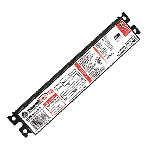 GE Lighting 63888, GE-286-MAX-HO-N, 120-277 Volt Two Lamp F96T8/HO Electronic Fluorescent Ballast, Instant Start