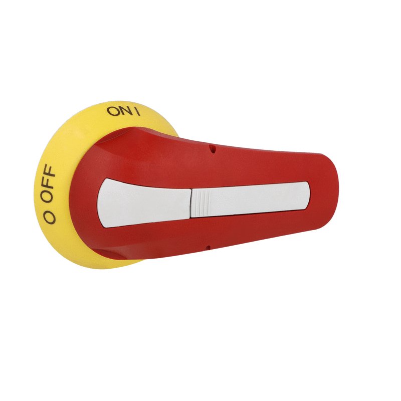 Lovato GEFX61, Door Coupling Handle, Padlockable, 94mm/3.7'' Red/Yellow Lever, IP65