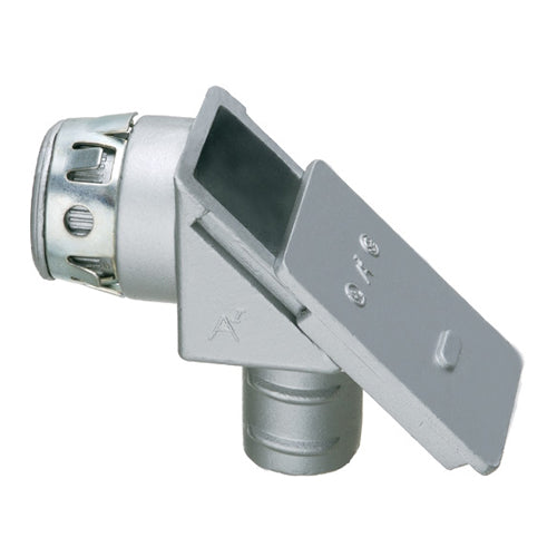 Arlington GF850ST, 1/2" 90° Snap-Tite Connector with Sliding Cover, Zinc die-cast, Silver