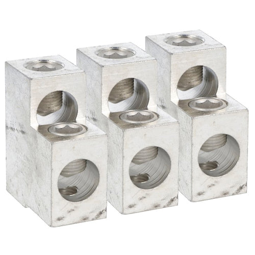 Lovato GLX507, Terminal Clamp Sets for Rigid and Flexible Cables, 3-Piece Set, Each Covers 1 Pole for Double Cables, For GL0631...GL1000 and GLC0631...GLC1000