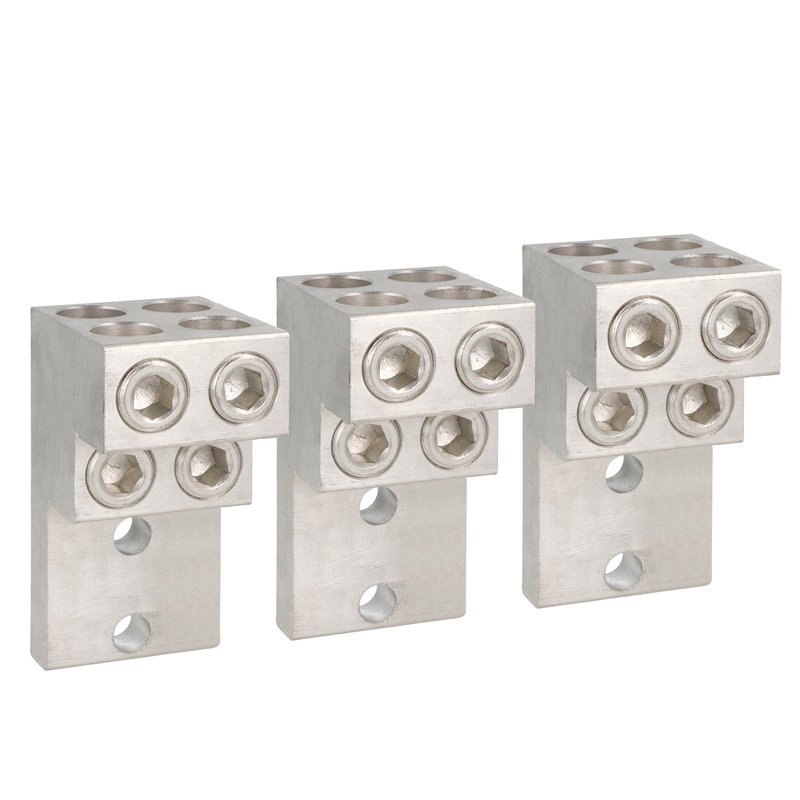 Lovato GLX511, Terminal Clamp Sets for Rigid and Flexible Cables, 3-Piece Set, Each Cover 1 Pole, For GL1001…GL2000