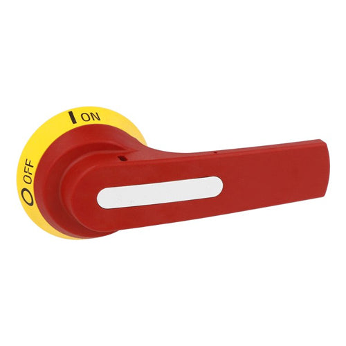 Lovato GLX61, Door-coupling handle for GL0160...GL0315. Screw fixing. Red/yellow. □10mm. IP66, IP69K and NEMA 4X