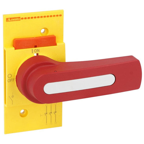 Lovato GLX61D, Direct Operating Handle for GL0100…GL0315, GLC0100…GLC0315, Red/Yellow