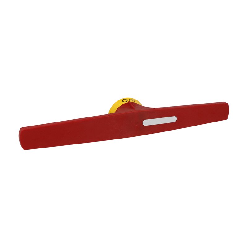 Lovato GLX642H, Door Coupling Padlockable Handle for GL1001...GL2000, Screw Fixing, 400mm Two Hands Lever Length Handle - Defeatable (Req. UL508A), Red/Yellow, Ø10mm, IP66, IP69K and NEMA 4X