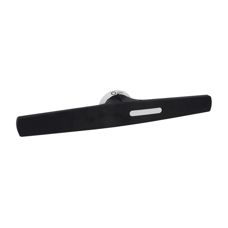 Lovato GLX64B2H, Door Coupling Padlockable Handle for GL1001...GL2000, Screw Fixing, 400mm Two Hands Lever Length Handle - Defeatable (Req. UL508A), Black, Ø10mm, IP66, IP69K and NEMA 4X