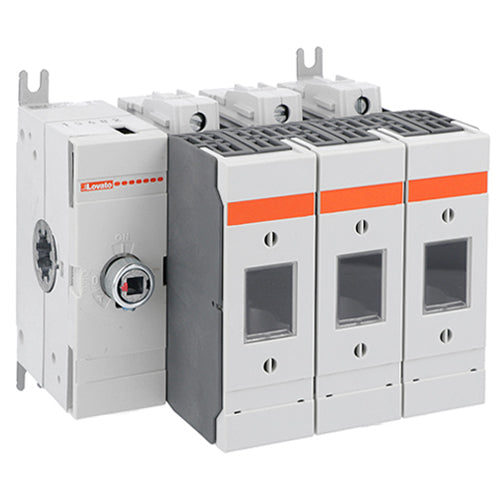 Lovato GMFJ060C03, Three-Pole Disconnect Switch with Fuse Holder (UL98), 60A, “J” Type UL Fuse, Left Command Pole
