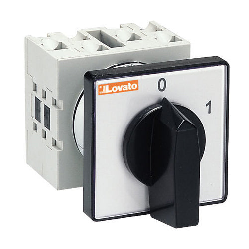 Lovato GX1667U, Rotary Cam Switch GX Series, Voltmeter Switch For Phase-Phase Voltages 16A, For Front Mounting With Black Handle, Front Plate 48x48mm