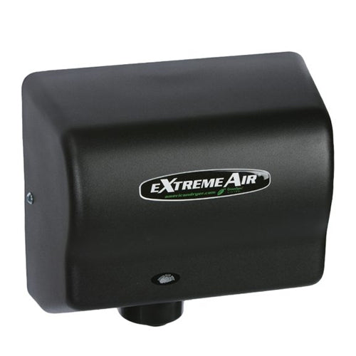 World Dryer GXT9-BG, eXtremeAir GXT Series High-Speed Compact Hand Dryer, 120-240V, Automatic Operation, Surface Mounted, Epoxy Painted Steel, Black Graphite
