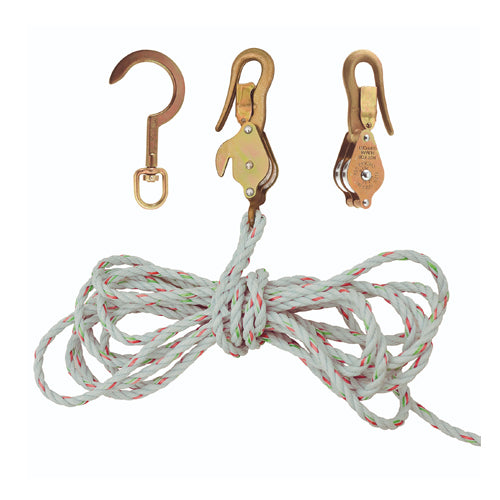 Klein Tools H1802-30SSR, Block and Tackle, Spliced to H268, Block H267, Swivel Anchor Hook 259