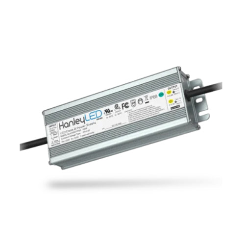 HanleyLED H100W-PPS734724, Premium Power Supply, 100W, Output 24VDC, Input 277-347VAC, IP68