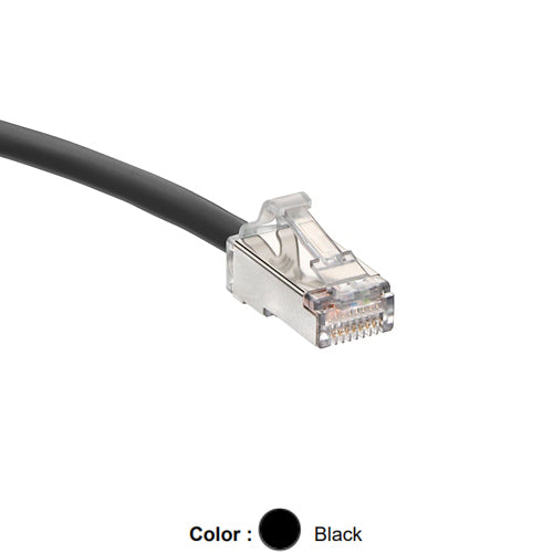 Leviton H6A10-20E, Cat 6A Small Diameter High-Flex Patch Cord, 20 ft (6.1 m), Black