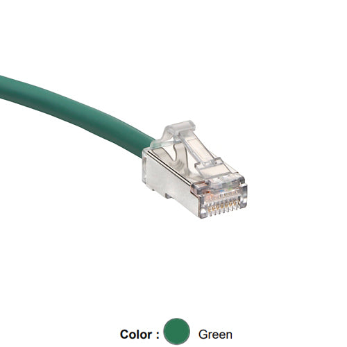Leviton H6A10-20G, Cat 6A Small Diameter High-Flex Patch Cord, 20 ft (6.1 m), Green
