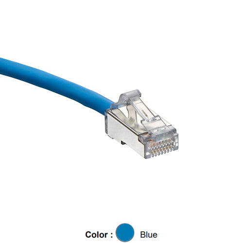 Leviton H6A10-20L, Cat 6A Small Diameter High-Flex Patch Cord, 20 ft (6.1 m), Blue