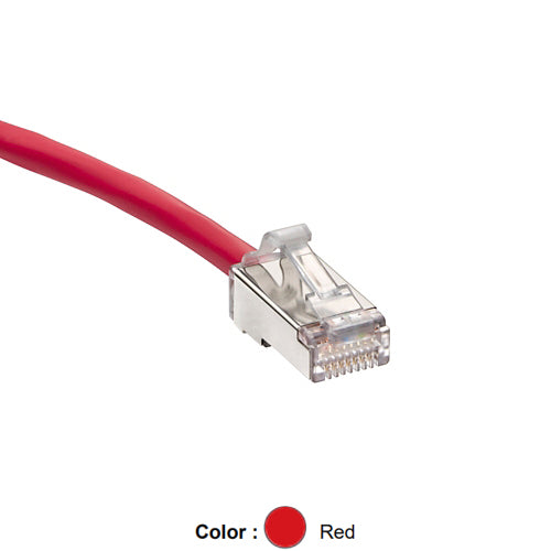 Leviton H6A10-20R, Cat 6A Small Diameter High-Flex Patch Cord, 20 ft (6.1 m), Red