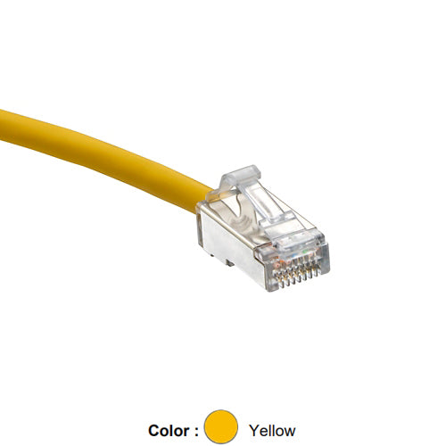 Leviton H6A10-20Y, Cat 6A Small Diameter High-Flex Patch Cord, 20 ft (6.1 m), Yellow