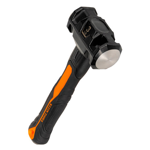 Klein Tools H80693, Dual-Faced Fiberglass Handle Hammer, 3-Pound