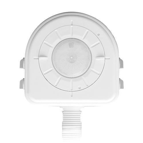 Leviton HB0LA-PDX, Occupancy Sensor with Dimmer, Fixture Mount, High Bay/Low Bay, PIR, 120-277V, 21'' Leads with OSFLO Adapter, White