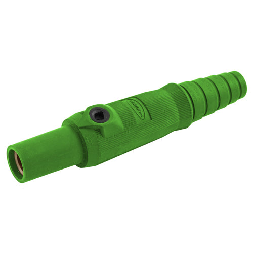 Hubbell HBL15FGN, Series 15 Single Pole, Femal Inline Plug, 150A 600V AC/DC, Thermoplastic Elastomer, Cable Size #8-#2 AWG, Green