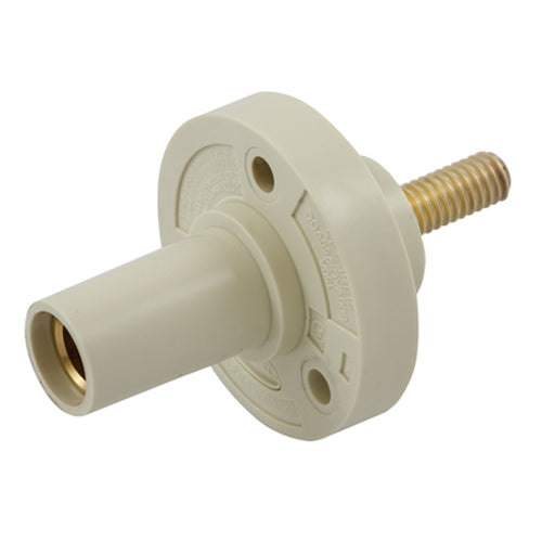 Hubbell HBL15FRSW, Series 15 Single Pole, Female Receptacle, Stud Type, Through Hole Mounting, 150A 600V AC/DC, White