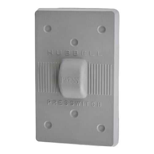 Hubbell HBL1750, Weatherproof Wallplates for PresSwitch Switches, Fits FS/FD and Standard Boxes, Gray