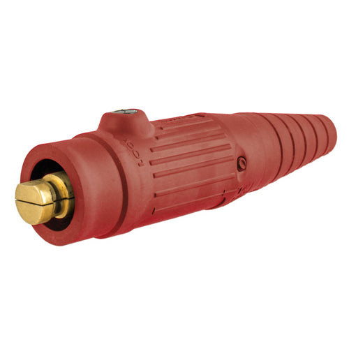 Hubbell HBL18300MR, Series 18 Single Pole, Male Inline Plug, 300A 600V AC/DC, Thermoplastic Elastomer, Red