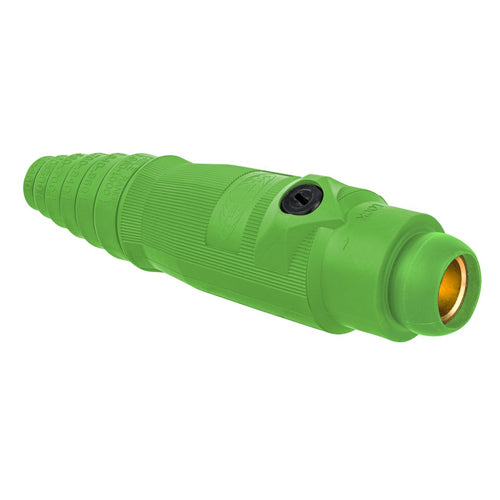 Hubbell HBL18400FGN, Series 18 Single Pole, Female Inline Plug, 400A 600V AC/DC, Thermoplastic Elastomer, Green