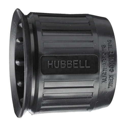 Hubbell HBL20425B, Industrial Mini Boot For 4 Wire 30A Hubbellock Plug, Non-NEMA, Black