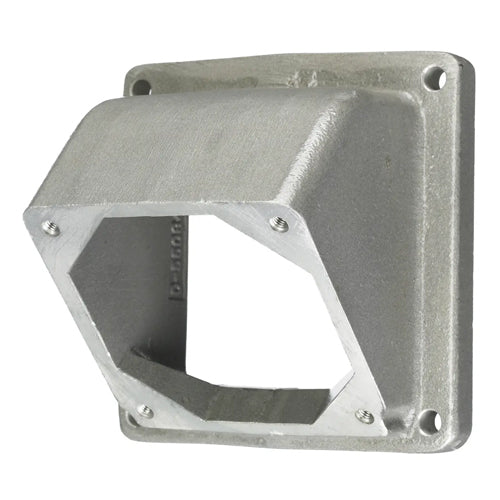 Hubbell HBL26404, 45⁰ Angled Adapter Plate for 60A Hubbellock Receptacles, Cast Aluminum