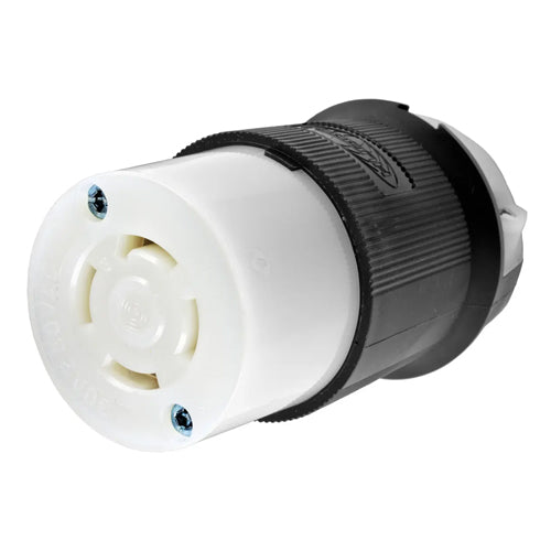 Gcb Connector Hubbell HBL3433GCB, Insulgrip Female Connector Bodies, Black and White ...