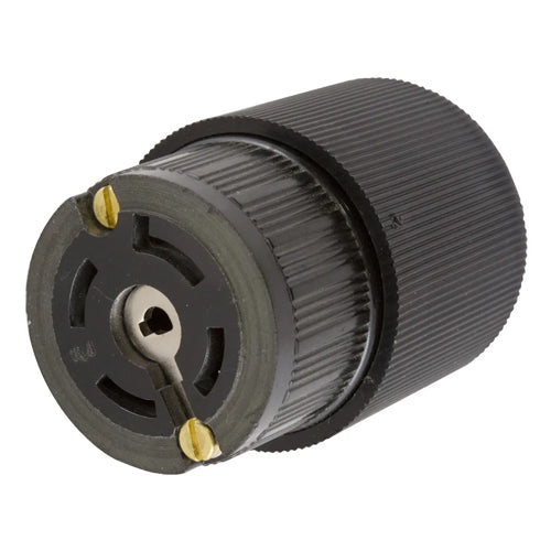 Hubbell HBL45935, Variload Female Connector Body, Unique Center Pin, Black Nonmetallic Body, 20A 120/208VAC, 3 Phase, 400Hz, 4-Pole 5-Wire Grounding