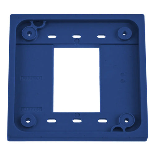 Hubbell HBL4APBL, 4-PLEX Adapter Plate for 1 and 2 Gang Device Boxes, Blue