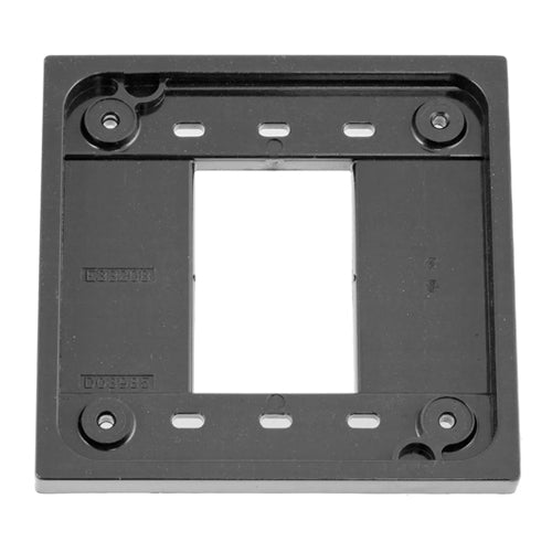 Hubbell HBL4APGY, 4-PLEX Adapter Plate for 1 and 2 Gang Device Boxes, Gray