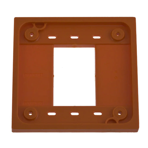 Hubbell HBL4APO, 4-PLEX Adapter Plate for 1 and 2 Gang Device Boxes, Orange