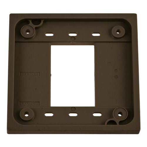 Hubbell HBL4AP, 4-PLEX Adapter Plate for 1 and 2 Gang Device Boxes, Brown