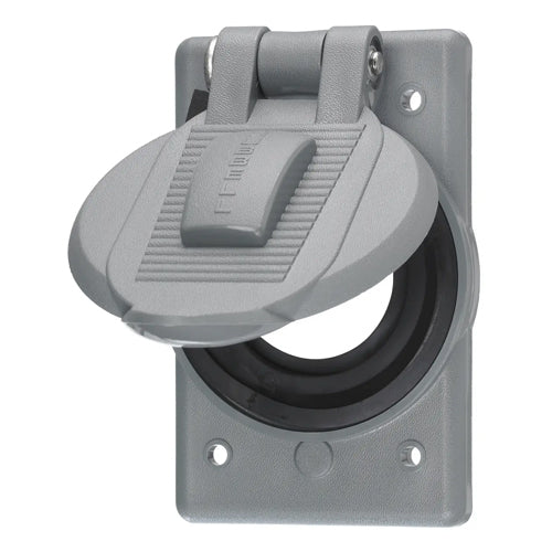 Hubbell HBL7428WOG, Weatherproof Covers For use with 30A 4 Wire Hubbellock Receptacles, Gray
