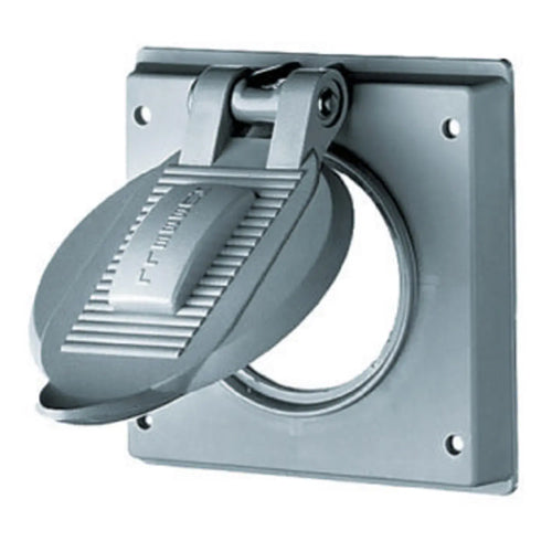 Hubbell HBL7777A, Weatherproof Lift Covers For Receptacles with Face Diameters of 2.28-2.44" (57.9-62.0), Gray