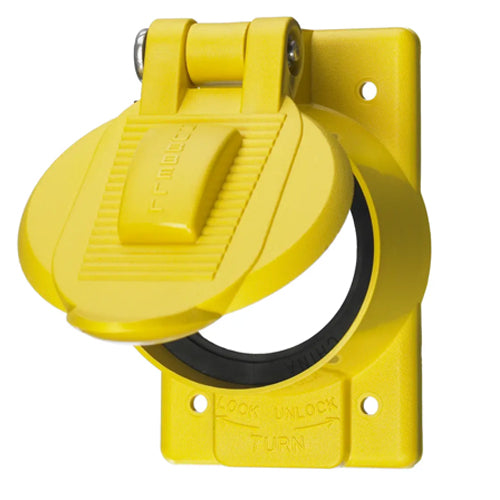 Hubbell HBL77CM74WO, Weatherproof Receptacle Lift Cover Plates for FS/FD Box Mounting, Thermoplastic, Yellow