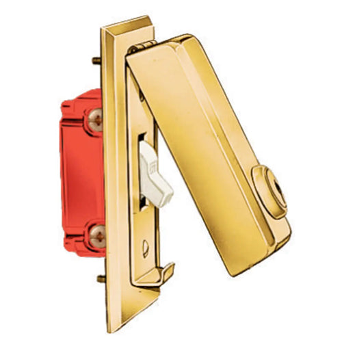 Hubbell HBL96061, Brass Locking Cover Attachment for Switches, Straight Keying (All Locks Alike), Brass
