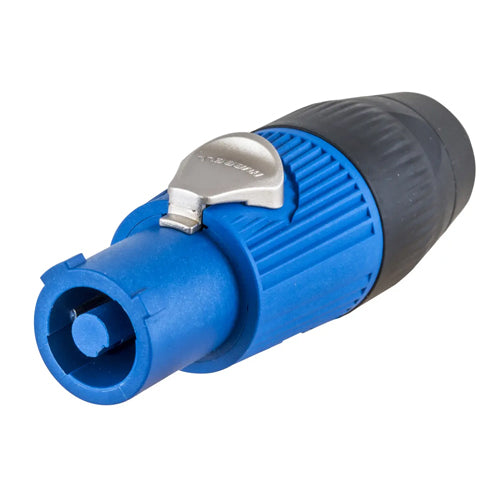 Hubbell HBLCPIBL, 25 Amp Insul-Locking Inline Connector, Power In, Blue