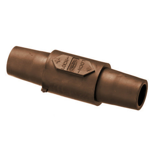 Hubbell HBLDFBN, Series 16 Single Pole, Gender Reversing Devices, Double Female Coupler, 300/400A 600V AC/DC, Brown