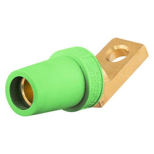 Hubbell HBLFOAGN, Series 16 Single Pole, Offset Straight Style Angled Terminal for Female Receptacles, Green