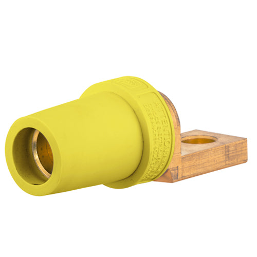 Hubbell HBLFOSY, Series 16 Single Pole, Offset Straight Style Terminal for Female Receptacles, Yellow